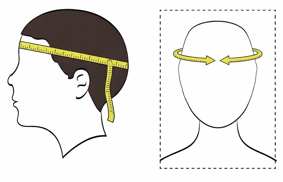 A soft measuring tape wrapped around the inside band of a cap